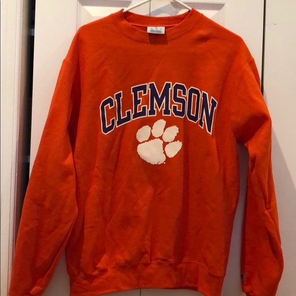 champion clemson crewneck sweatshirt